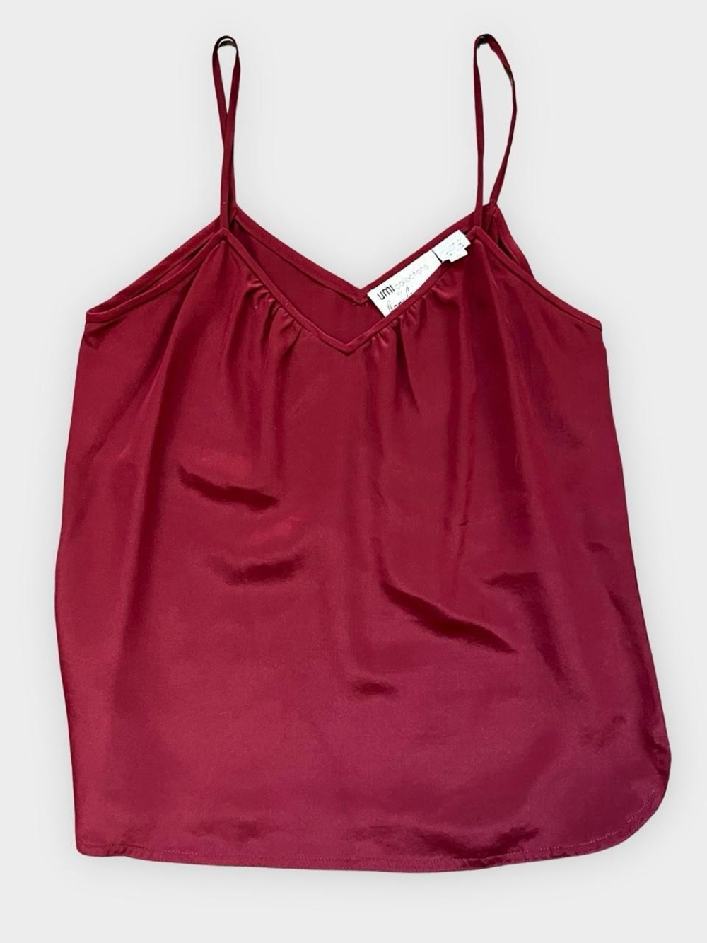 Vintage UMI Collections 100% Silk Camisole Berry Red Size 8